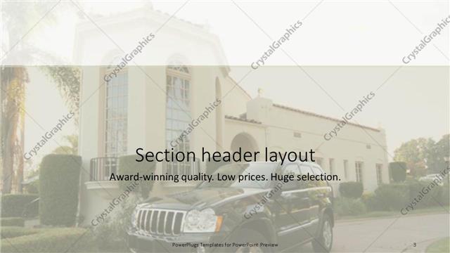 Section Header presentation slide layout