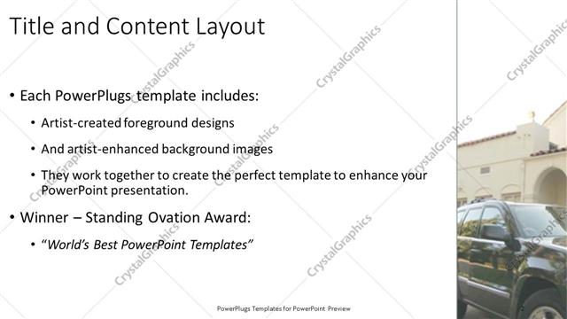 Title and Content presentation slide layout