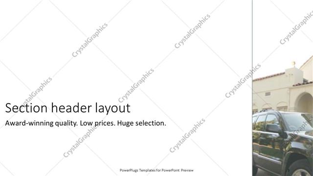 Section Header presentation slide layout