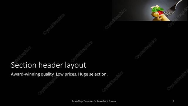 Section Header presentation slide layout