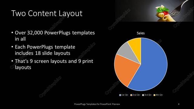 Two Content presentation slide layout