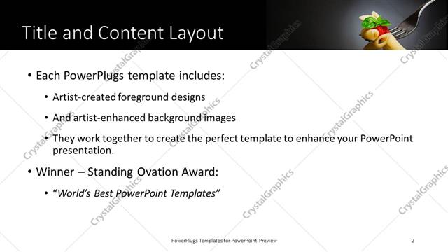 Title and Content presentation slide layout
