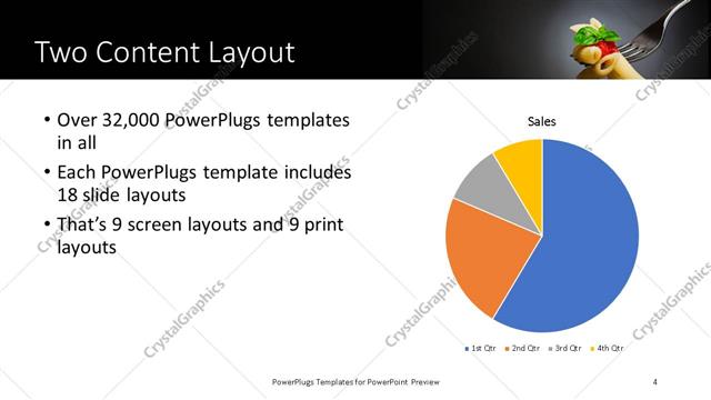 Two Content presentation slide layout