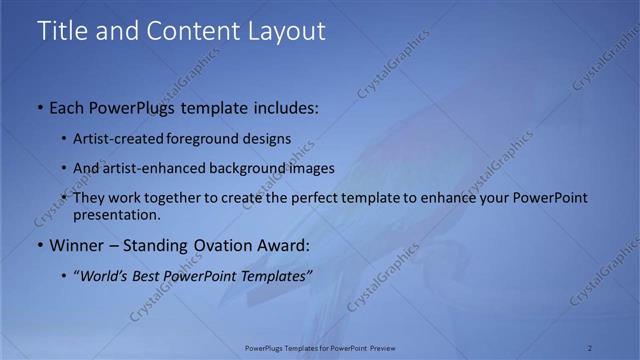 Title and Content presentation slide layout