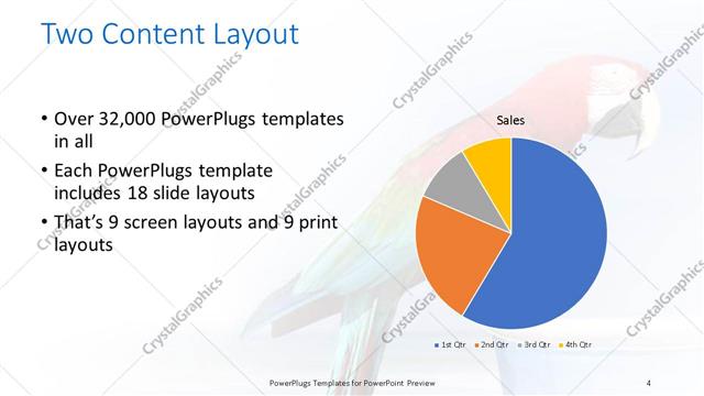 Two Content presentation slide layout