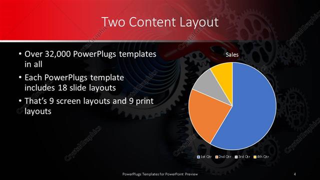 Two Content presentation slide layout