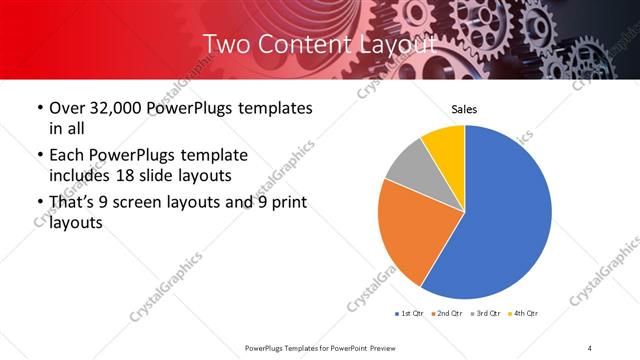 Two Content presentation slide layout