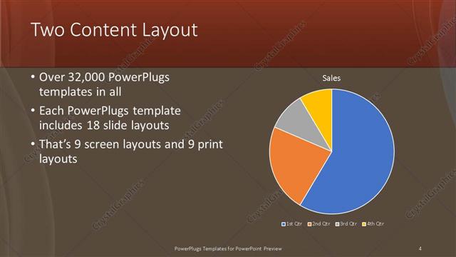 Two Content presentation slide layout