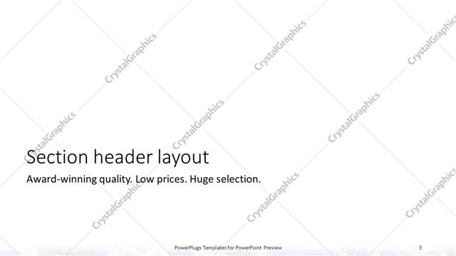 Section Header presentation slide layout