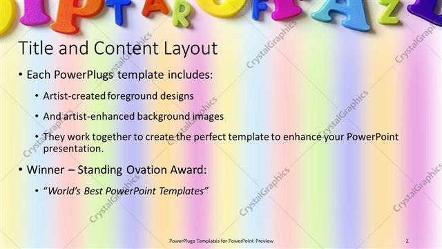 Title and Content presentation slide layout