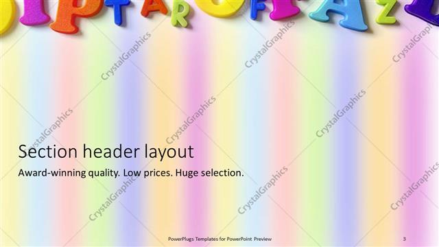 Section Header presentation slide layout