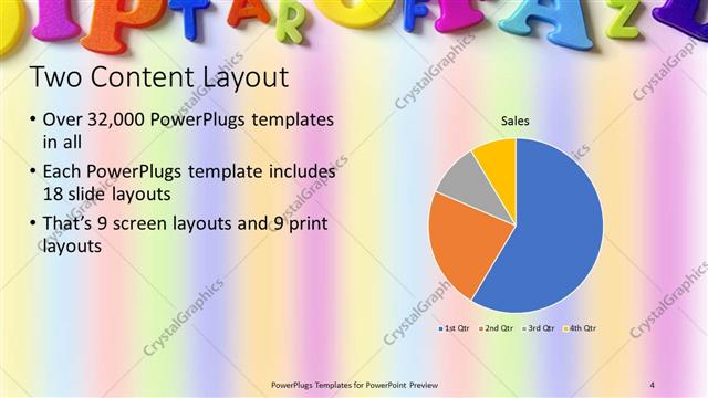 Two Content presentation slide layout