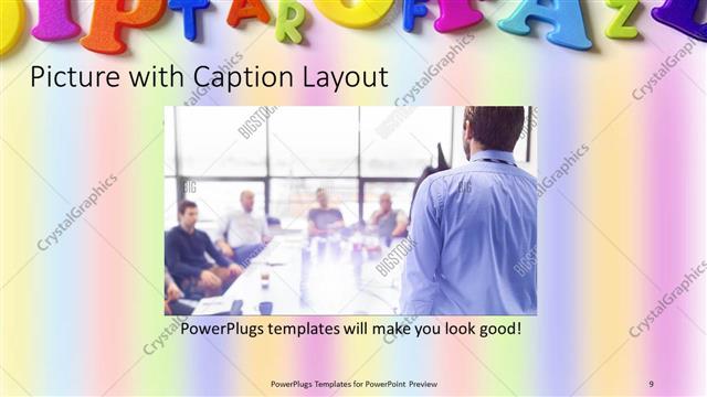 Picture with Caption presentation slide layout
