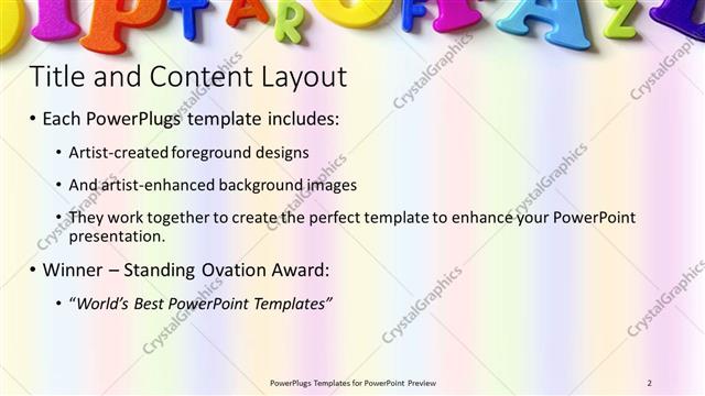 Title and Content presentation slide layout