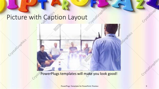 Picture with Caption presentation slide layout