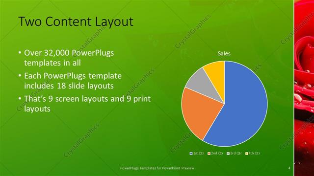 Two Content presentation slide layout