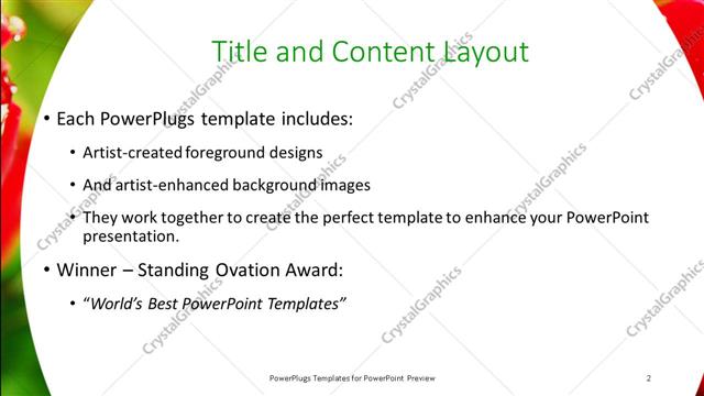 Title and Content presentation slide layout