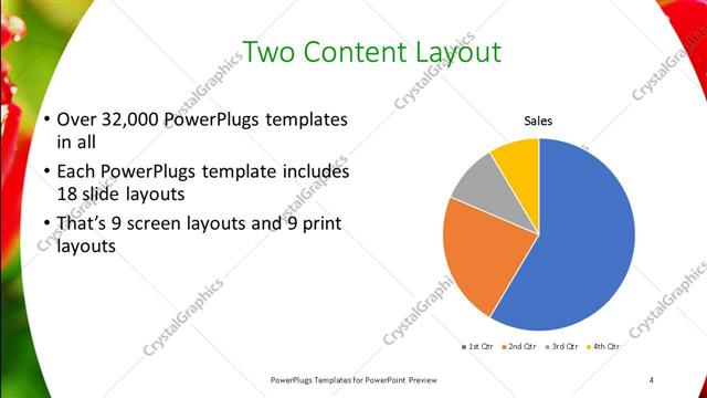 Two Content presentation slide layout