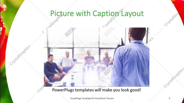 Picture with Caption presentation slide layout