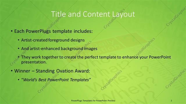 Title and Content presentation slide layout