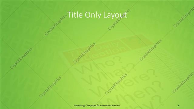 Title Only presentation slide layout