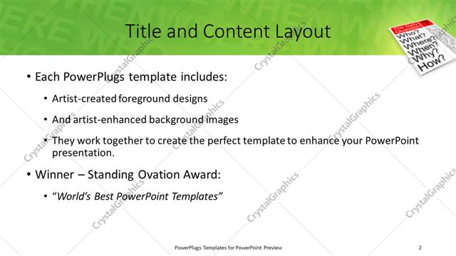 Title and Content presentation slide layout