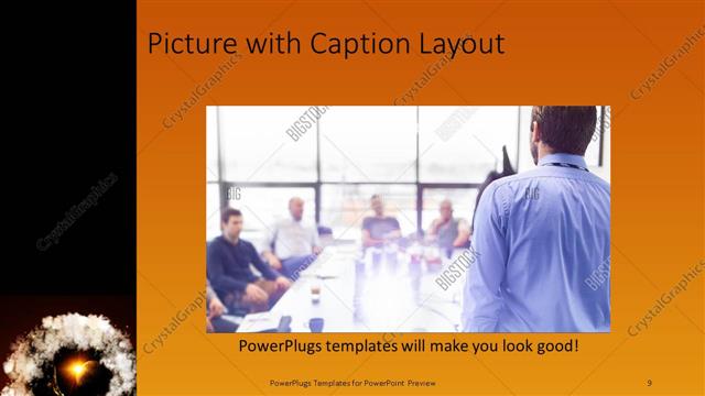 Picture with Caption presentation slide layout