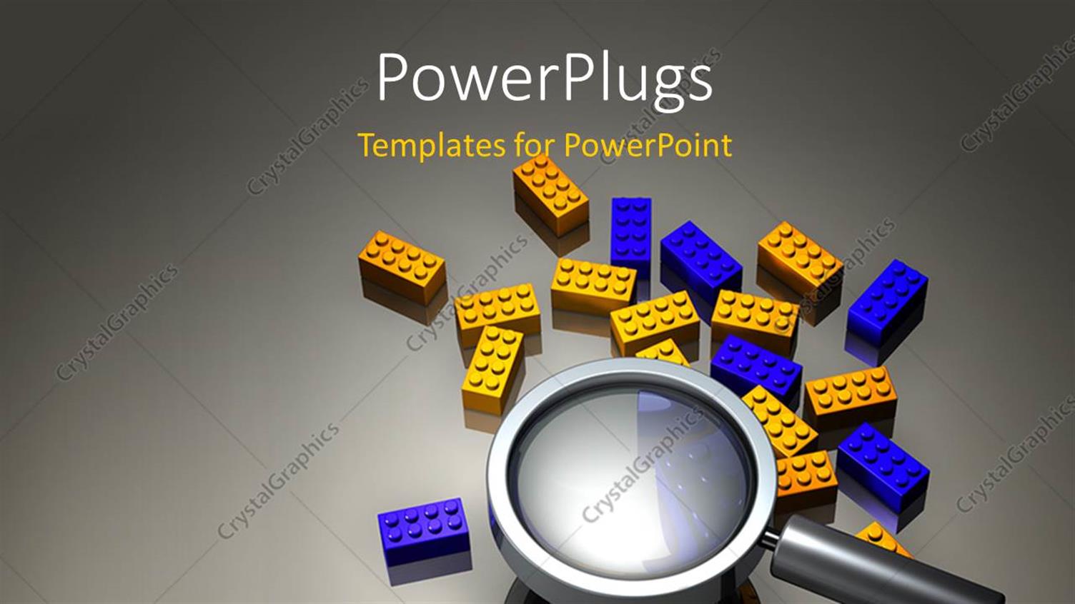 Featuring a Magifying Glass with a Greyish Background