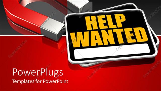  Presentation with help wanted - A magnet with the signs of help wanted
