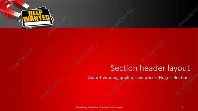 Section Header presentation slide layout