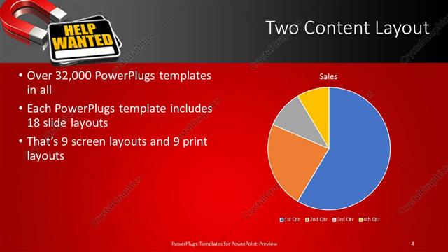Two Content presentation slide layout