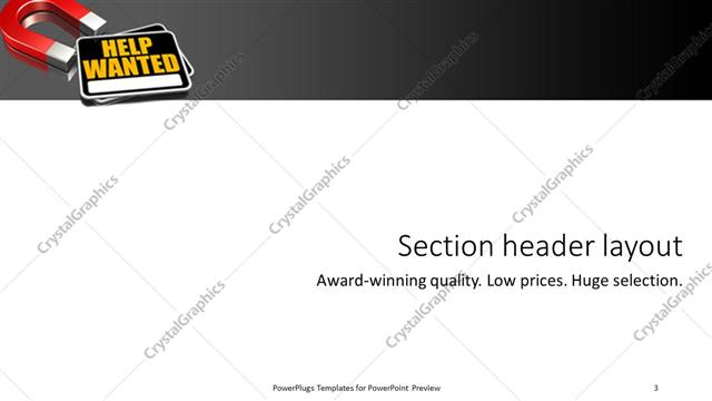 Section Header presentation slide layout