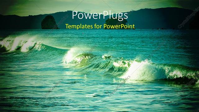  Presentation with light waves - Magnificent view of the waves on a warm evening light