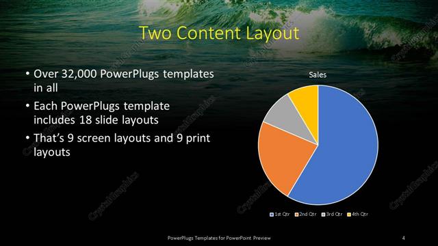 Two Content presentation slide layout