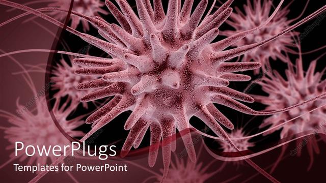  Presentation with microbes - Magnified view of lots of microbes on a black background