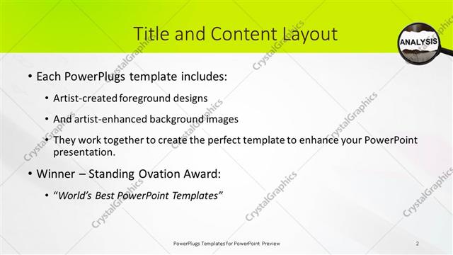 Title and Content presentation slide layout