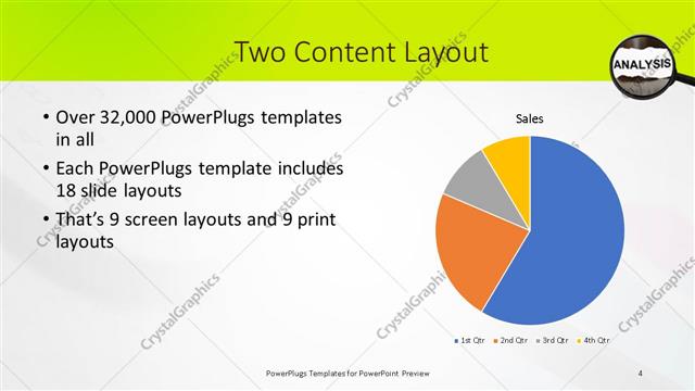 Two Content presentation slide layout