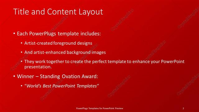 Title and Content presentation slide layout