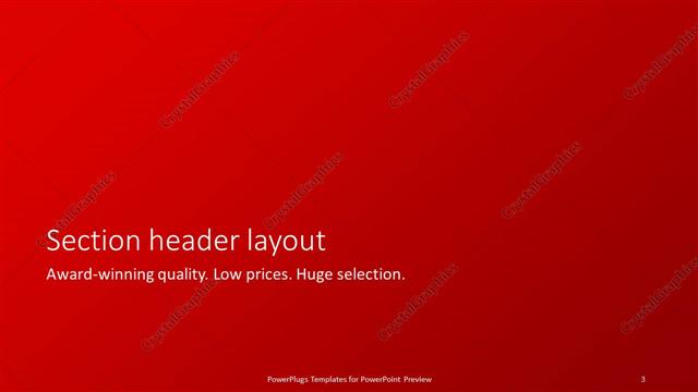 Section Header presentation slide layout