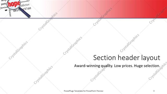 Section Header presentation slide layout