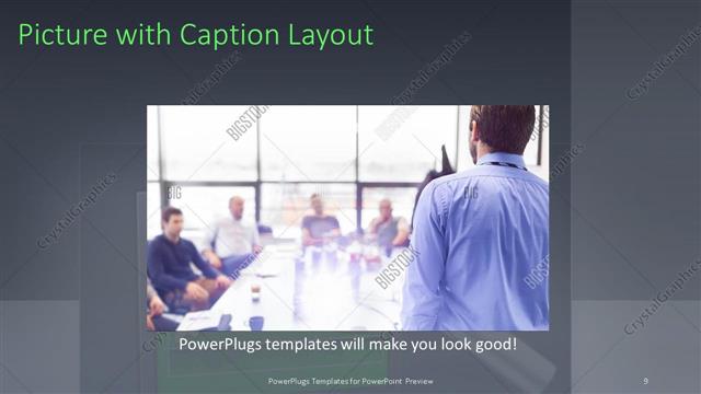 Picture with Caption presentation slide layout