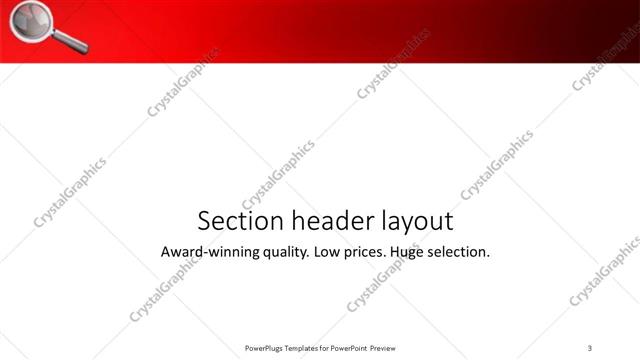 Section Header presentation slide layout