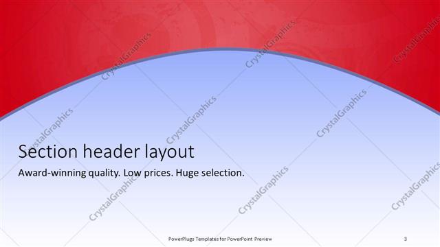 Section Header presentation slide layout