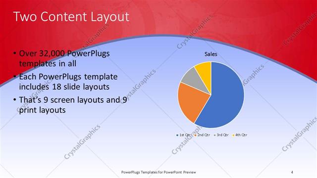 Two Content presentation slide layout
