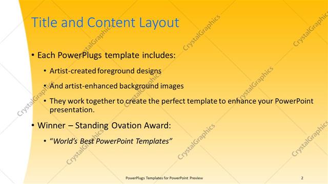 Title and Content presentation slide layout