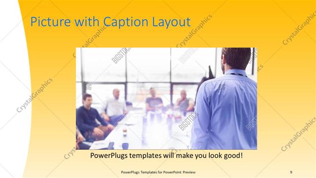 Picture with Caption presentation slide layout