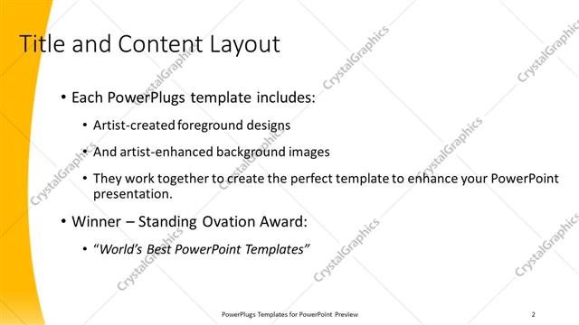 Title and Content presentation slide layout