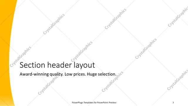 Section Header presentation slide layout