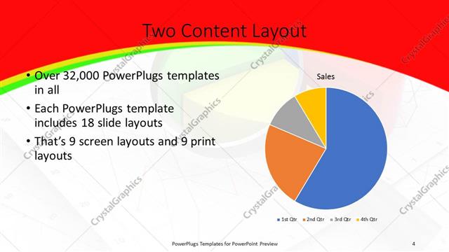 Two Content presentation slide layout