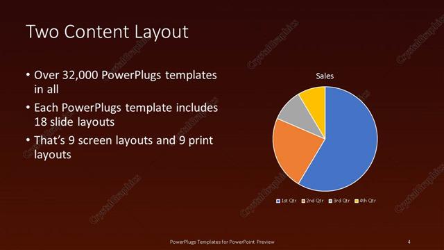 Two Content presentation slide layout
